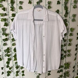 Jane and Delancey White Button-Up Blouse